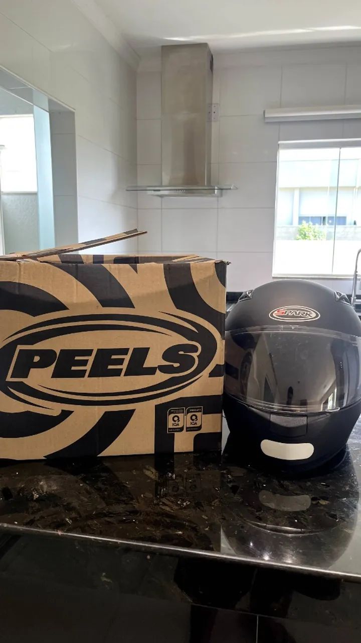 Ebf, Capacete Esportivo Ebf New Spark Solid Preto Fosco Moto Masculino e Feminino