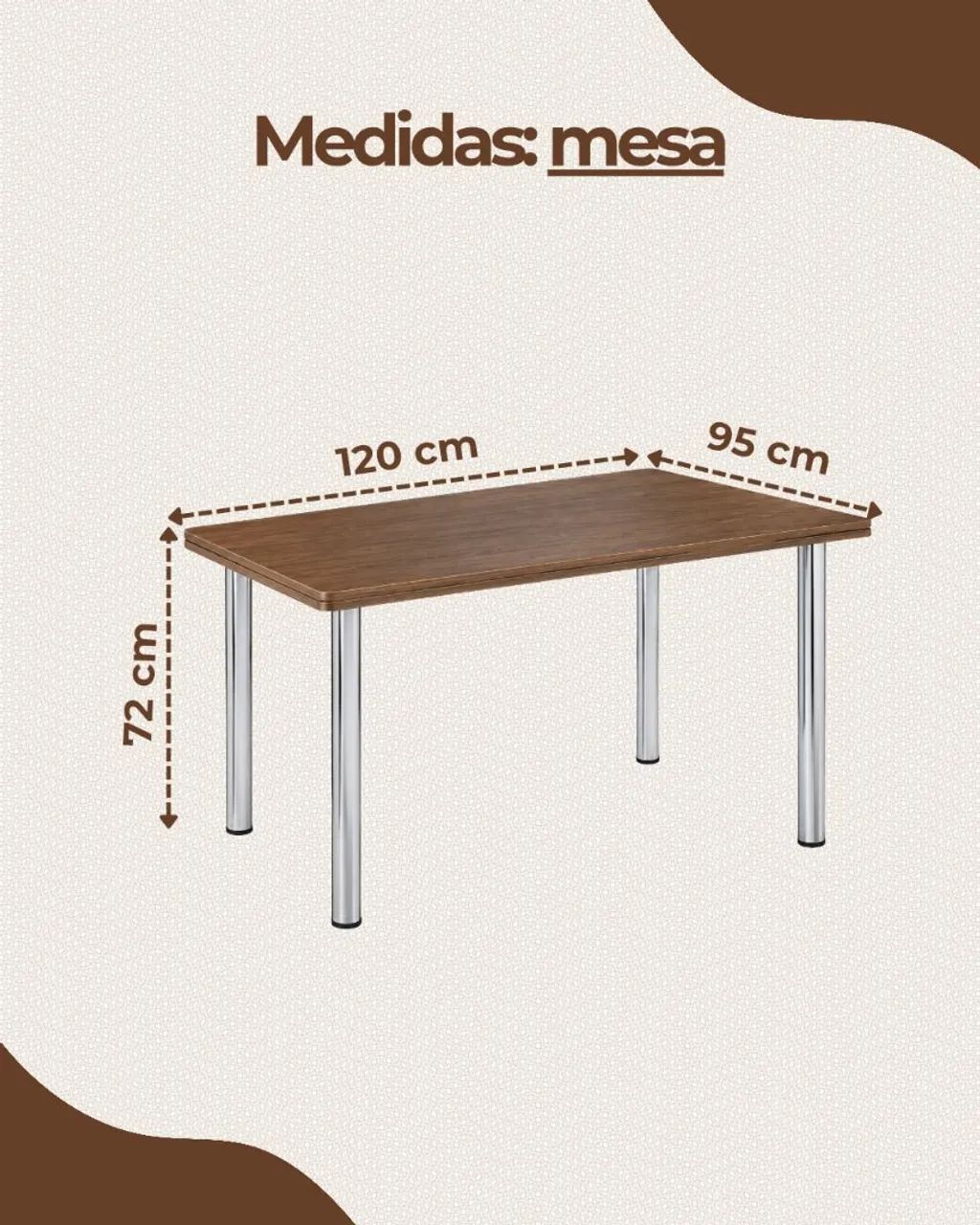 conjunto de mesa e 4 cadeiras cromadas - Foto 4
