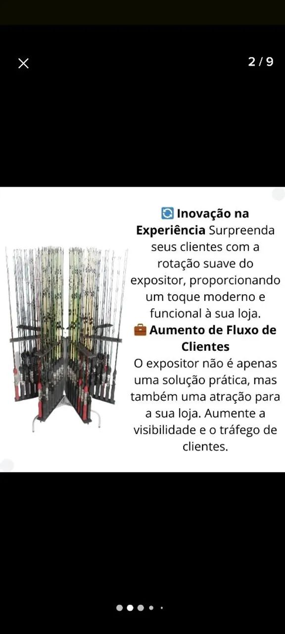Expositor para 160 varas de pesca semi novo - Foto 2