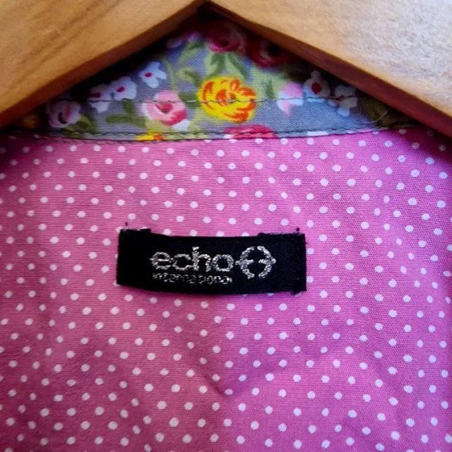 Camisa Floral Vintage Echo International - Foto 4