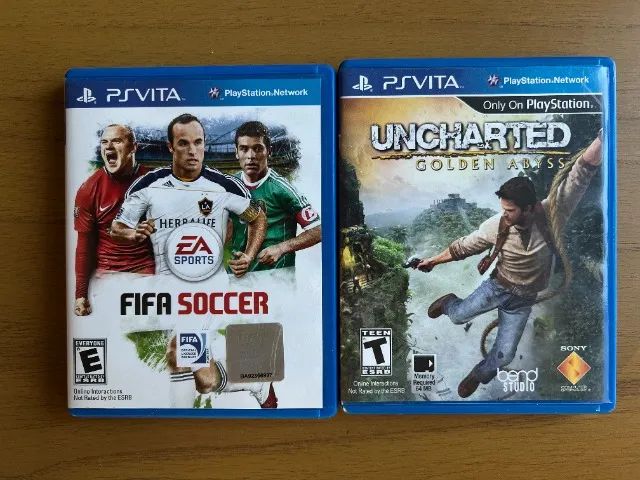 PS Vita Desbloqueado + Cartão 64GB + Uncharted e FIFA - Consoles