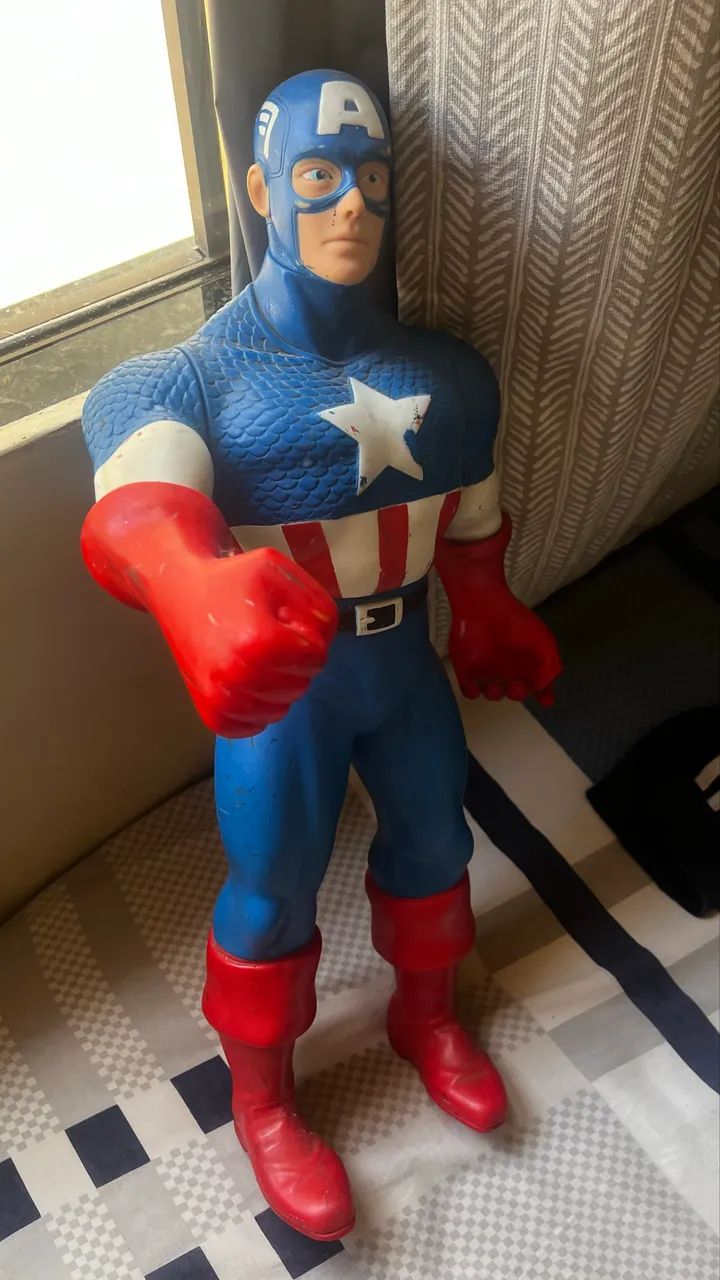 BONECO SUPER HERÓI CAPITÃO AMÉRICA  - Foto 3