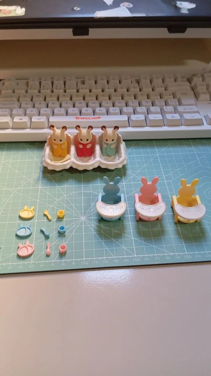 Berçário trigêmeos sylvanian