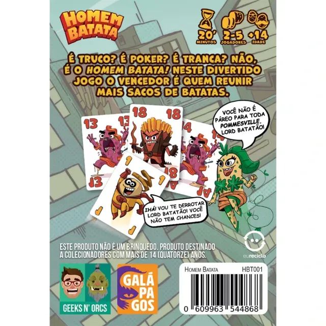 Homem Batata - jogo de tabuleiro lacrado Galápagos - Foto 3