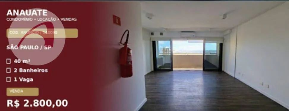 OFFICE COM 38 M² PARA LOCAÇÃO NA RUA CERRO CORA