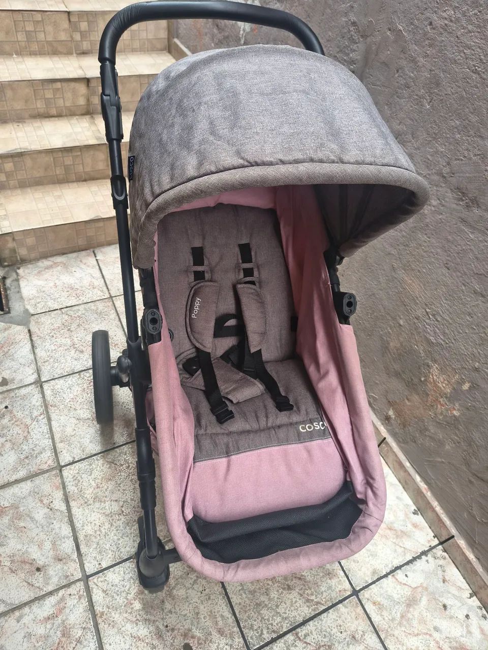 Carrinho de bebê Premium da Cosco com bebê conforto bebê conforto 