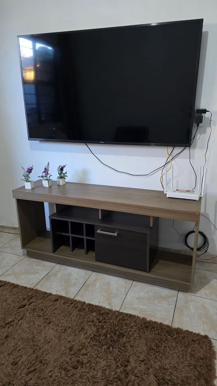 Rack Bancada para TV com adega  - Foto 4