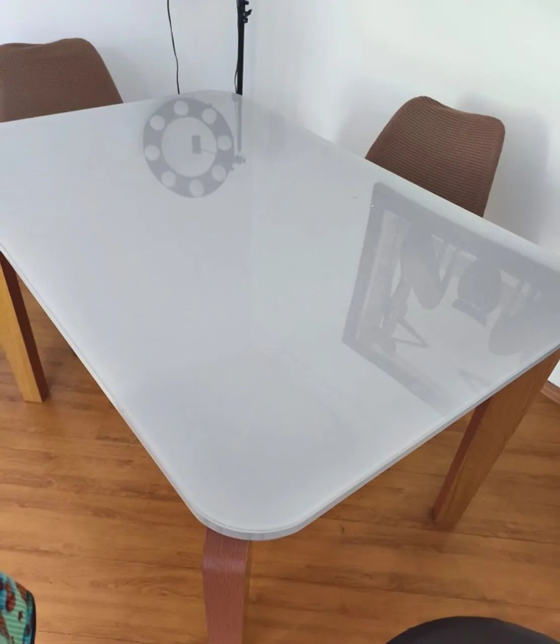 Mesa de Jantas Retangular Laqueada - Cor Off White