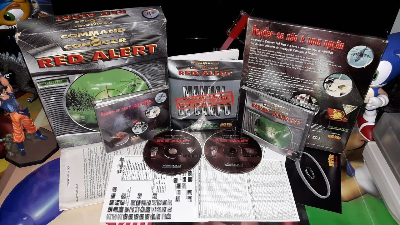 Command & Conquer Red Alert PC Big Box TecToy COMPLETO 
