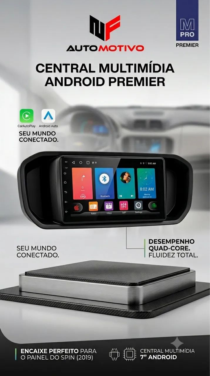Central multimídia Android 9 polegadas 2 ram 32 memória interna  - Foto 2