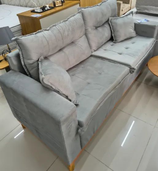 Sofá Fixo Egito em Veludo 1.9M