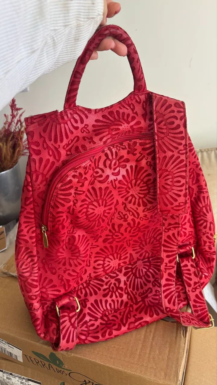 Mochila de couro estilosa 