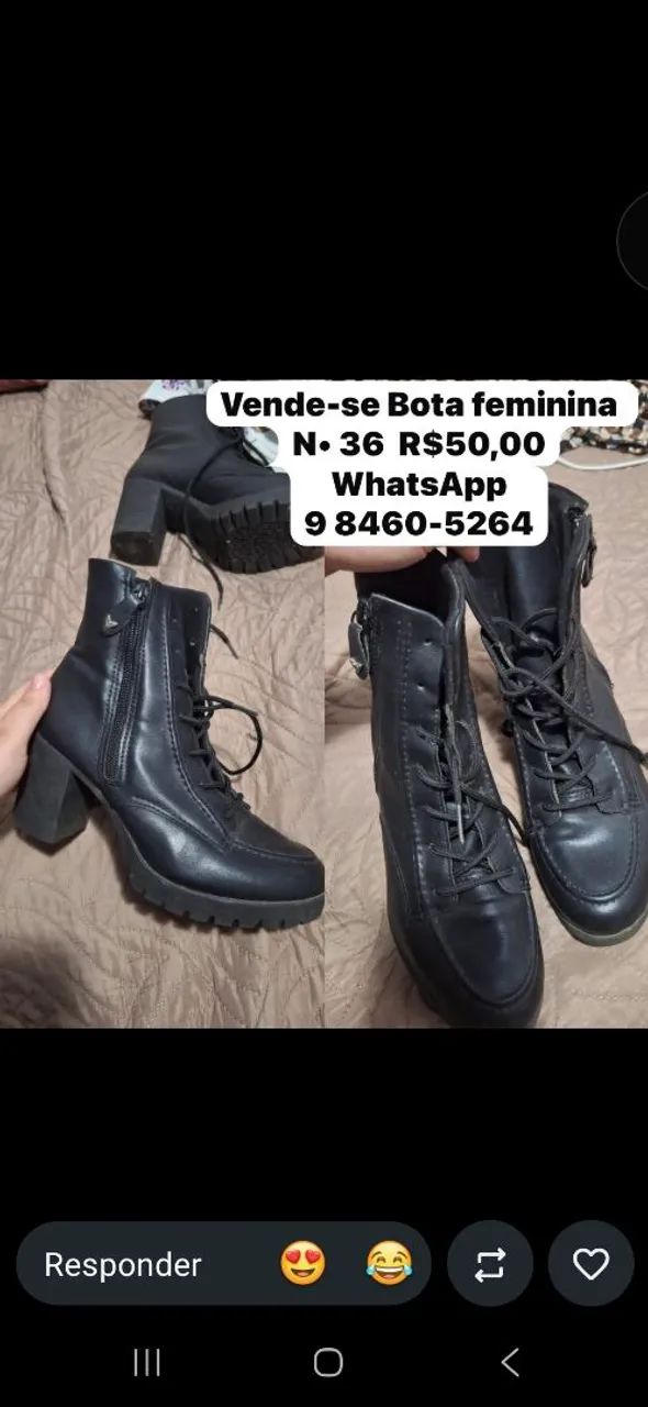 Bota com salto N36