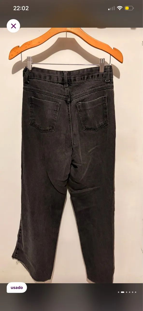 Calça wide leg preta  - Foto 2