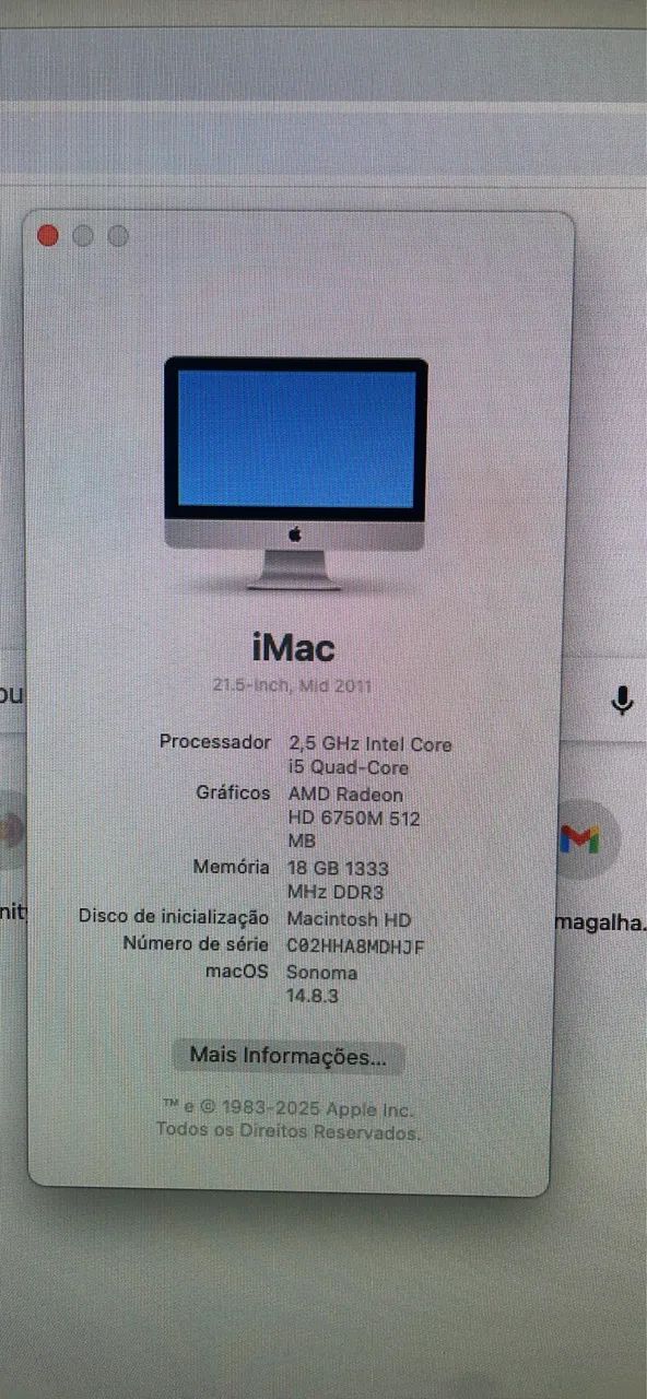 iMac 2011 placa de vídeo e hd novos 