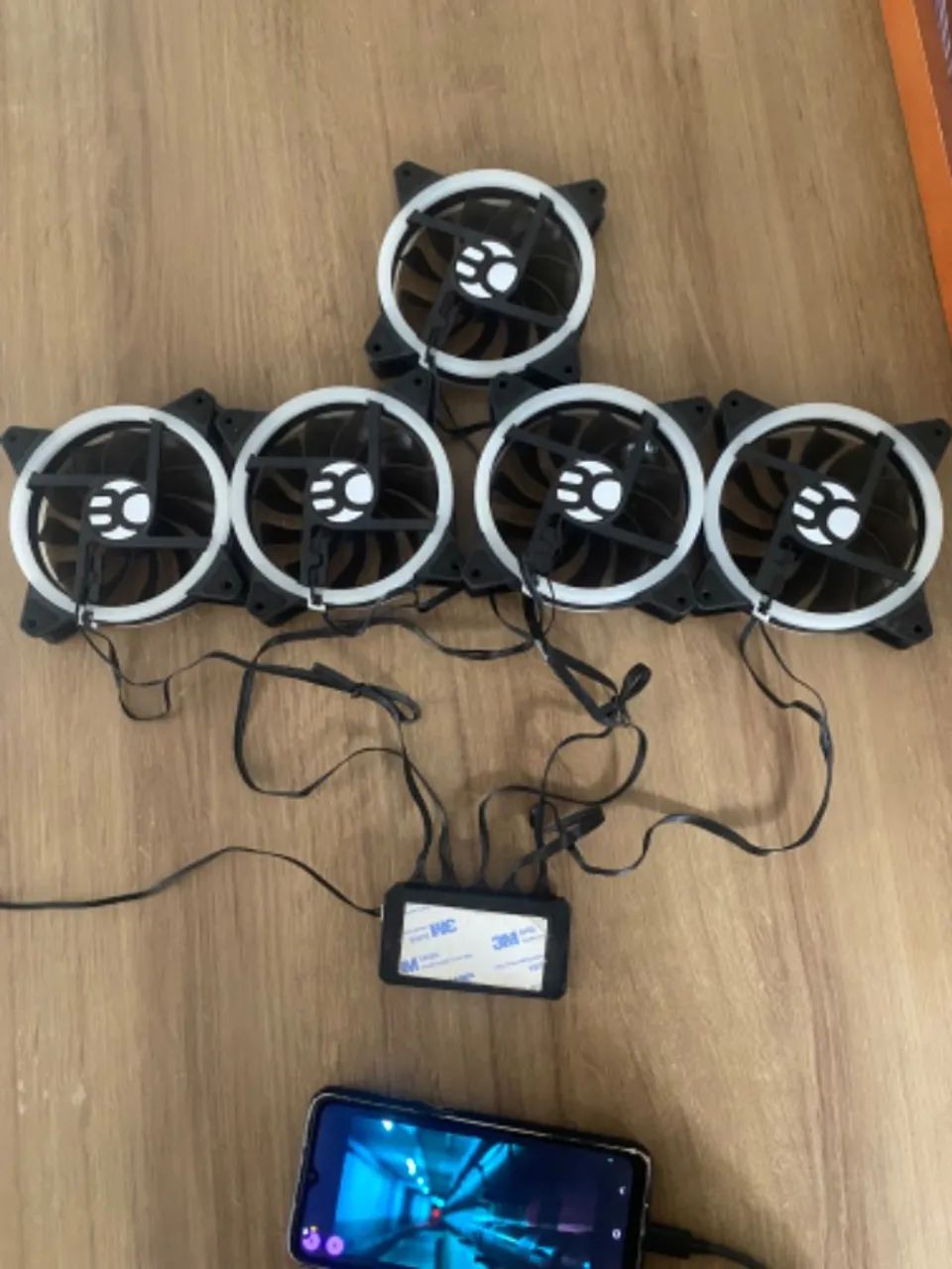 Fans blue case 5x led ARGB