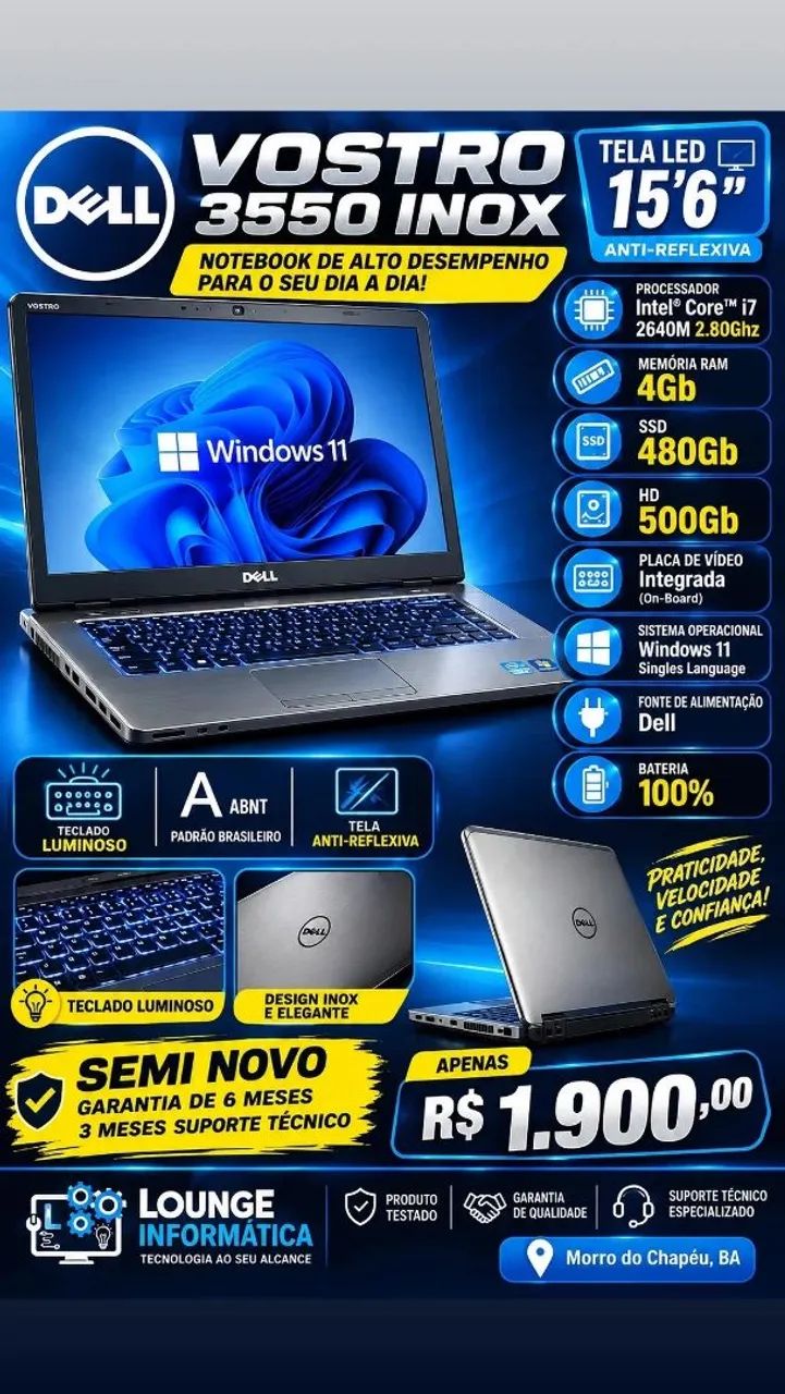 Notebook Vostro 3550 Inox