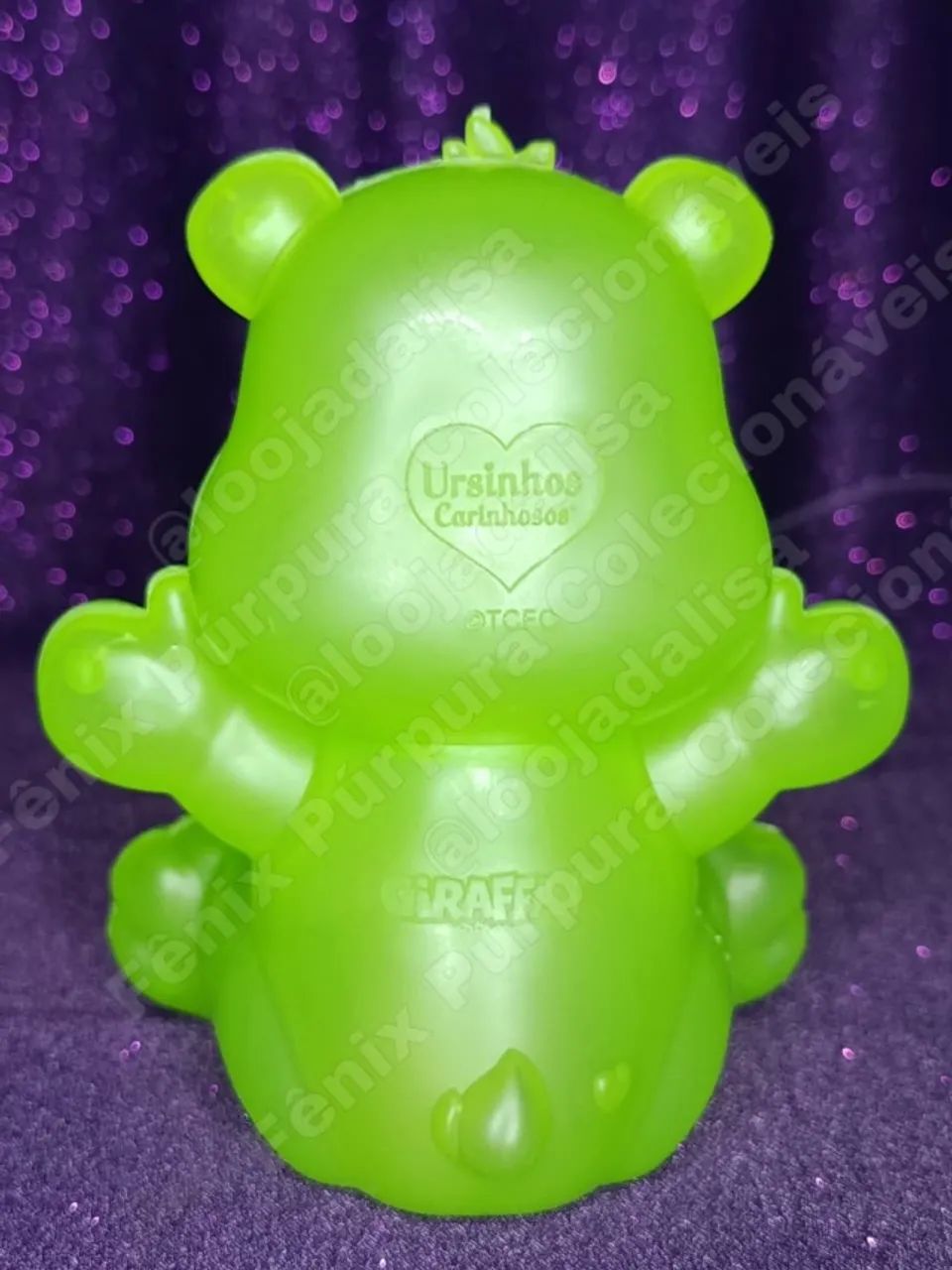 Luminária Ursinhos Carinhosos Giraffas Verde Boa Sorte Trevo De Quatro Folhas Original Lac - Foto 5