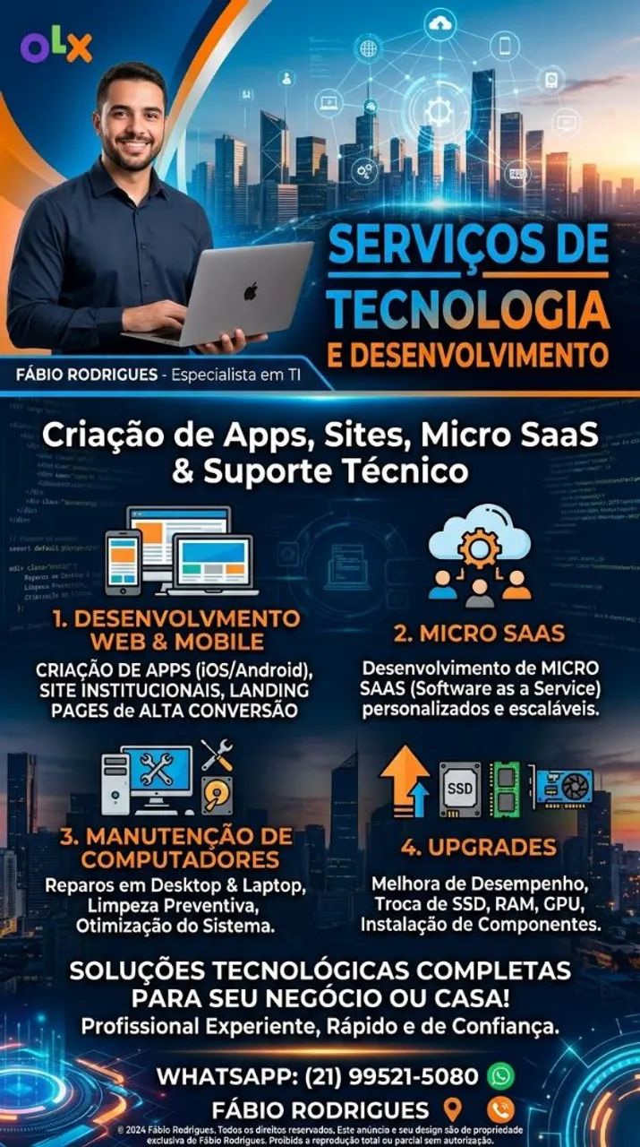 Desenvolvimento Web, Apps & Manutenção de Computadores