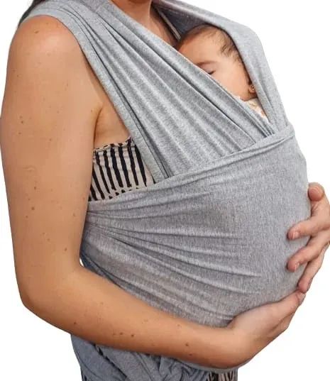 Wrap Sling Cinza Mescla - Carregador de Bebê - Foto 3
