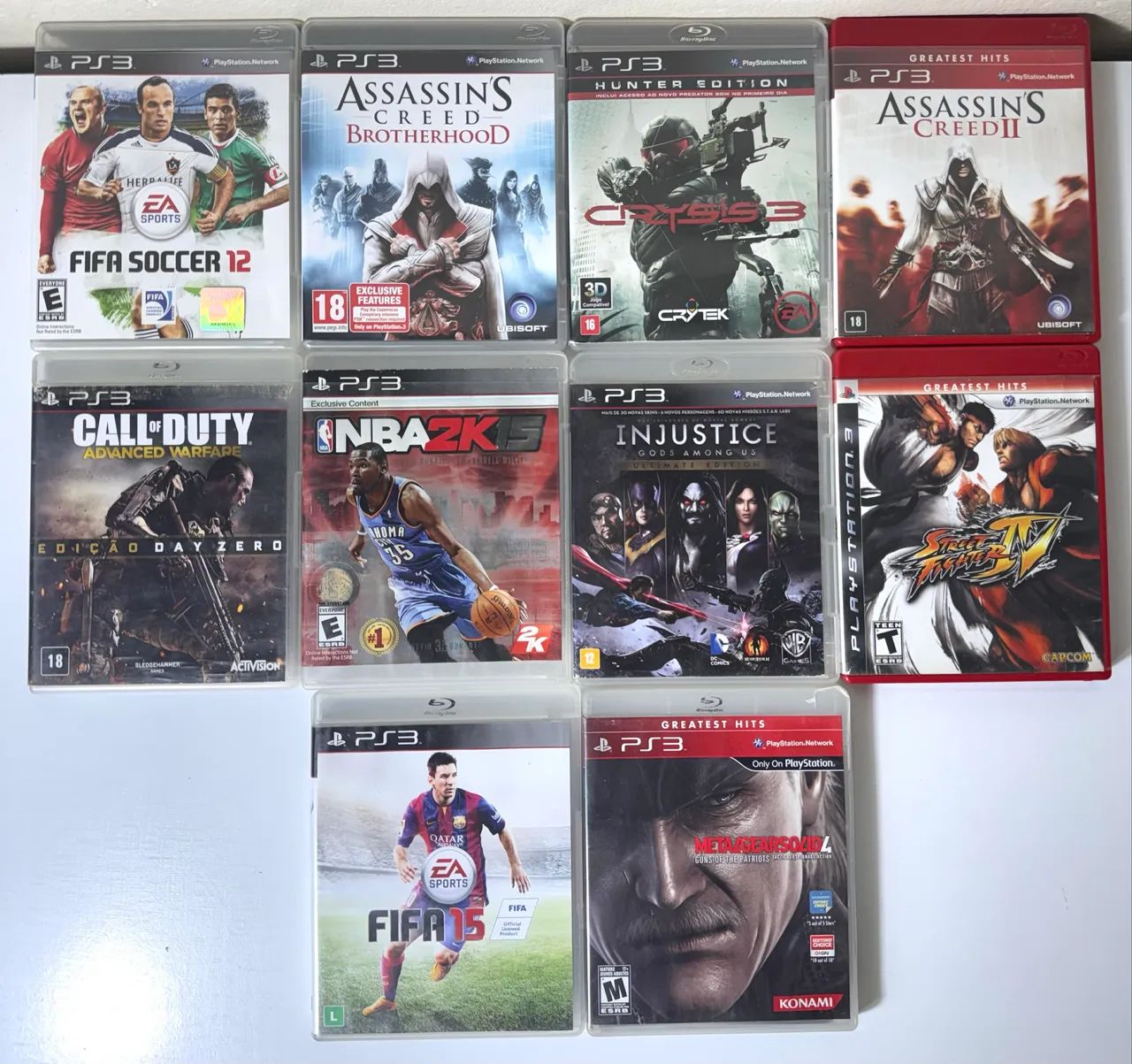 Lote 10 jogos ps3 