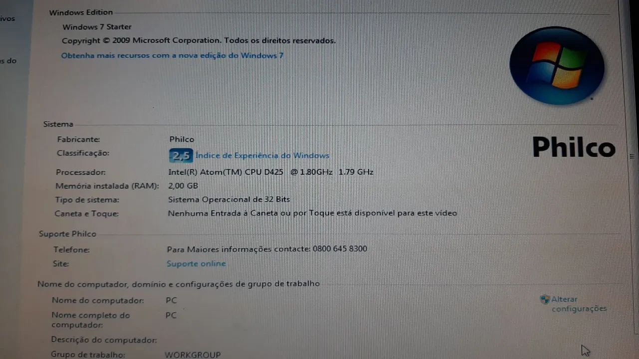 Notebook Philco 10B B10IE01 cor lilás Intel Atom 2GB 320GB - Foto 2