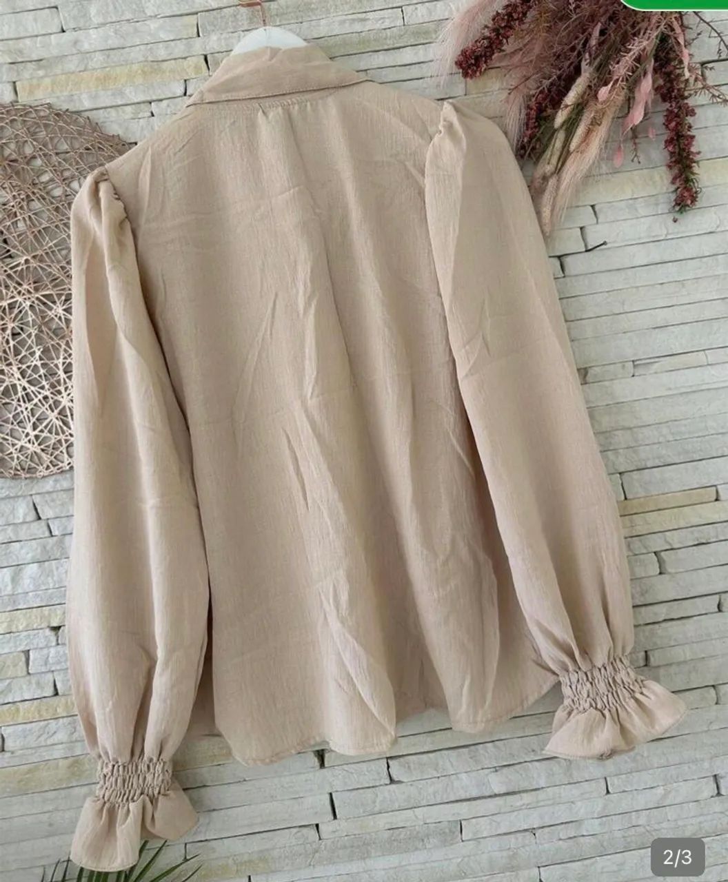 Blusa social bege  - Foto 2