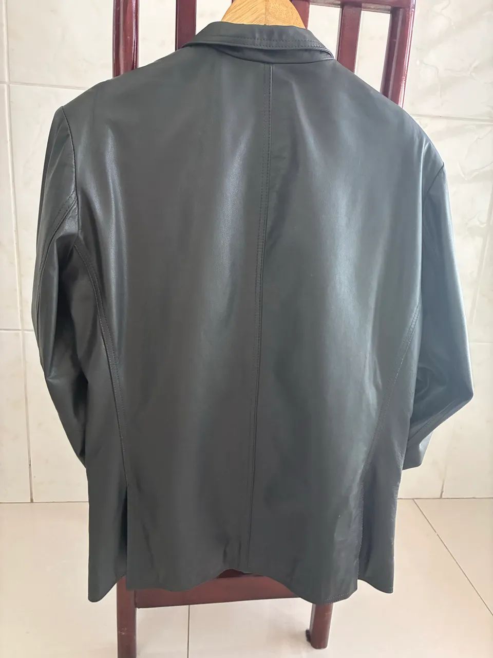 Jaqueta couro/Modelo Blazer  Slim Javali  - Foto 2