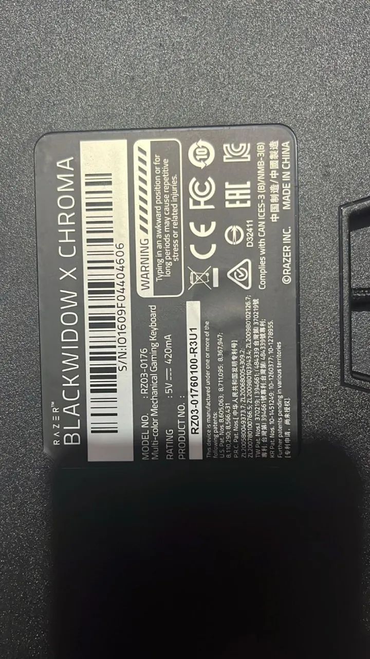 Teclado Blackwidow X Chroma Razer - Foto 5