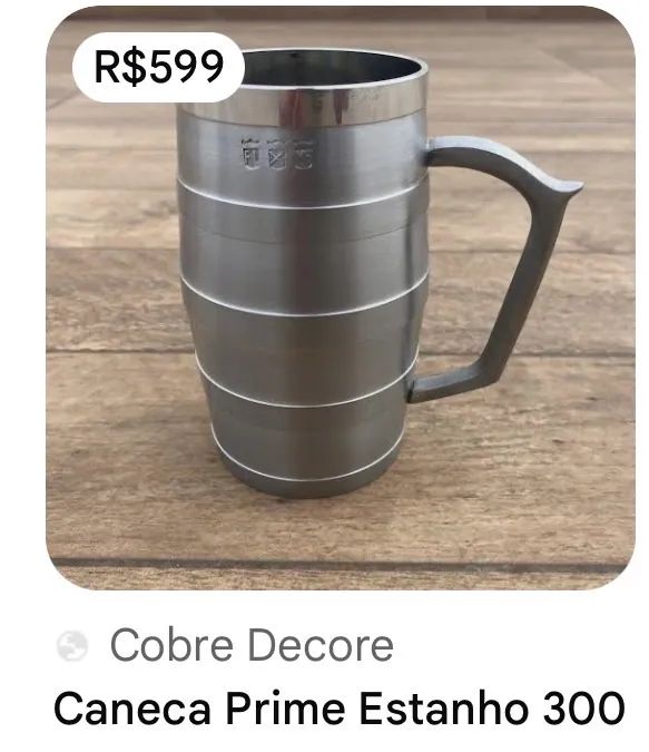 Caneca Premi Estanho 300 ML - Foto 4