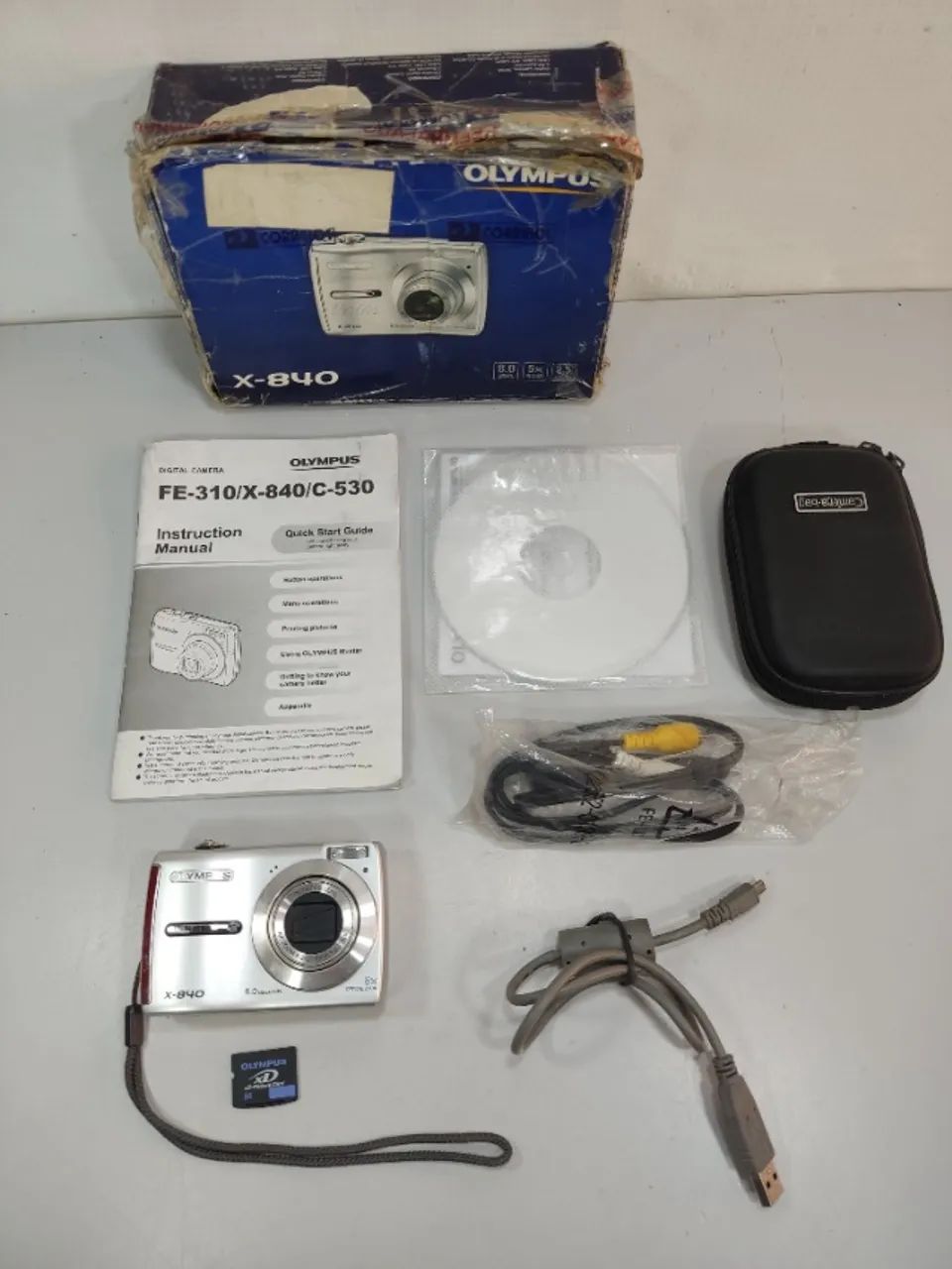 Câmera Olympus X-840 8.0 Mpx Funciona Ok N48 (Usado) - Câmeras e