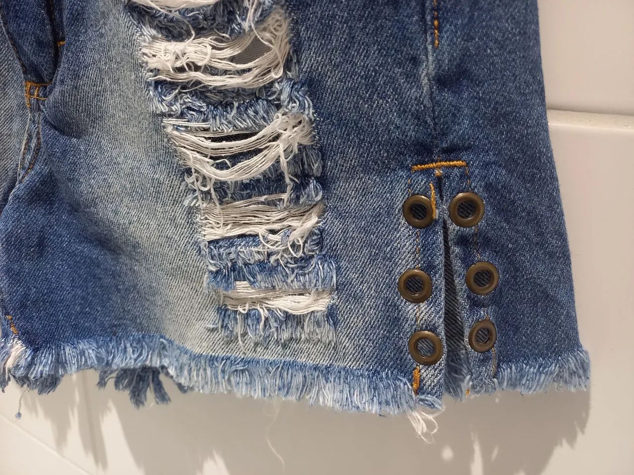Short jeans rasgado - Foto 4