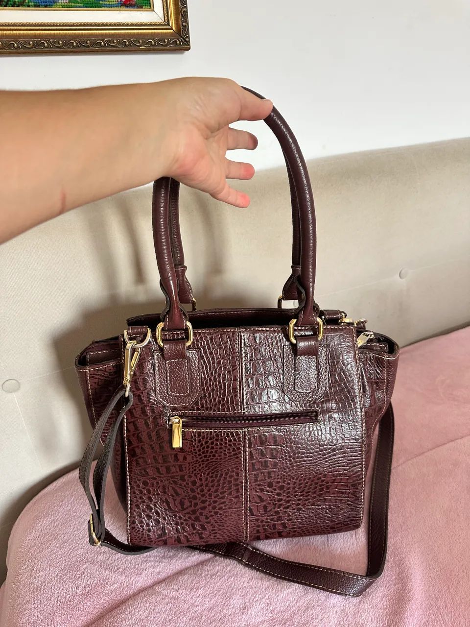 Bolsa 100% couro  - Foto 4