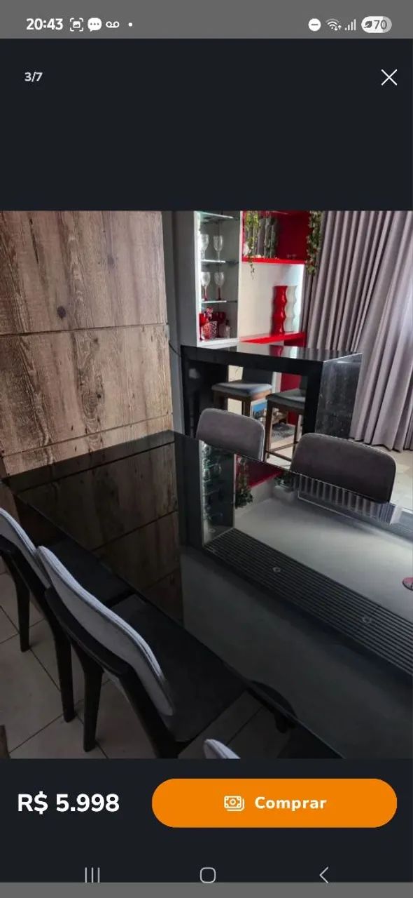Mesa de Jantar Moderna 8 Lugares - Completa e Elegante - Foto 2