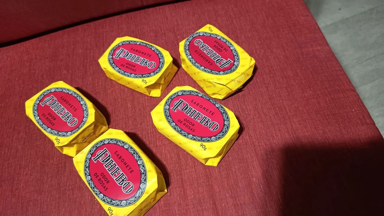 5 sabonetes phebo 90g novos