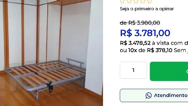 Cama Retrátil Cama Flage Casal Vertical 138x188 - Foto 5