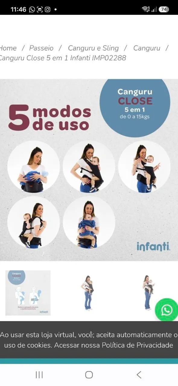Canguru 5 em 1 infanti - Foto 3