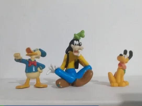 Pato Donald Pateta e Pluto Disney bonecos originais raros Ler Descrição    