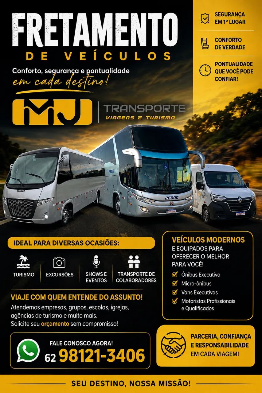 Aluguel de vans e ônibus em Goiânia 