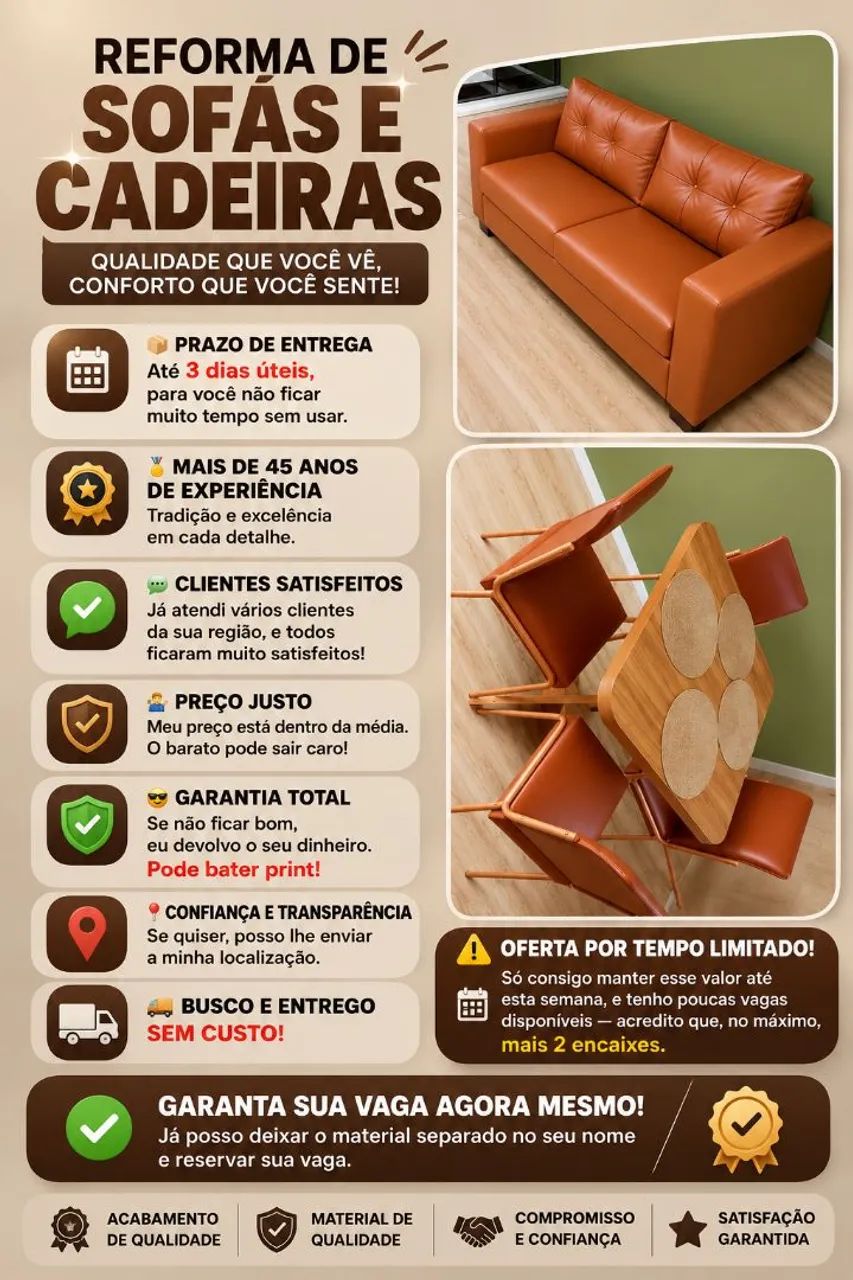 Tapeçaria em Manaus | Reforma de Sofás e Estofados - Foto 4