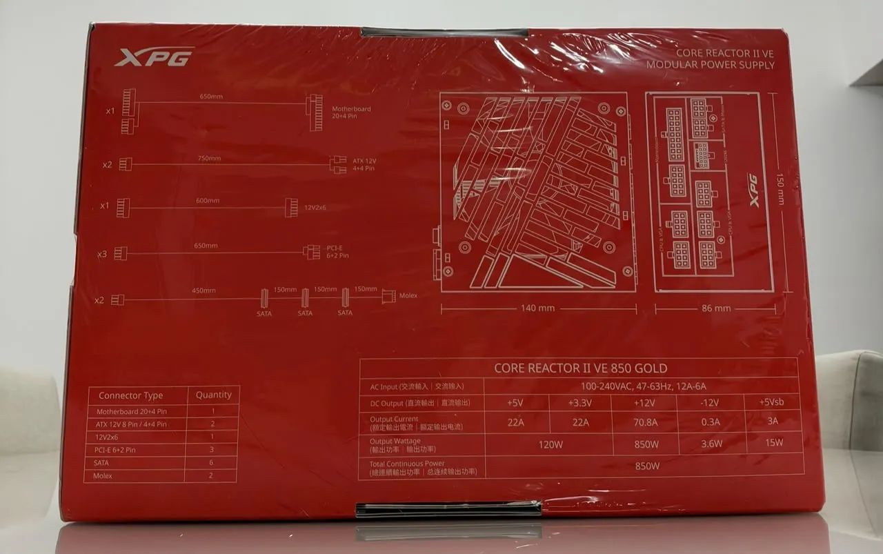 Fonte Gamer XPG 850w Core Reactor 2  - Foto 2