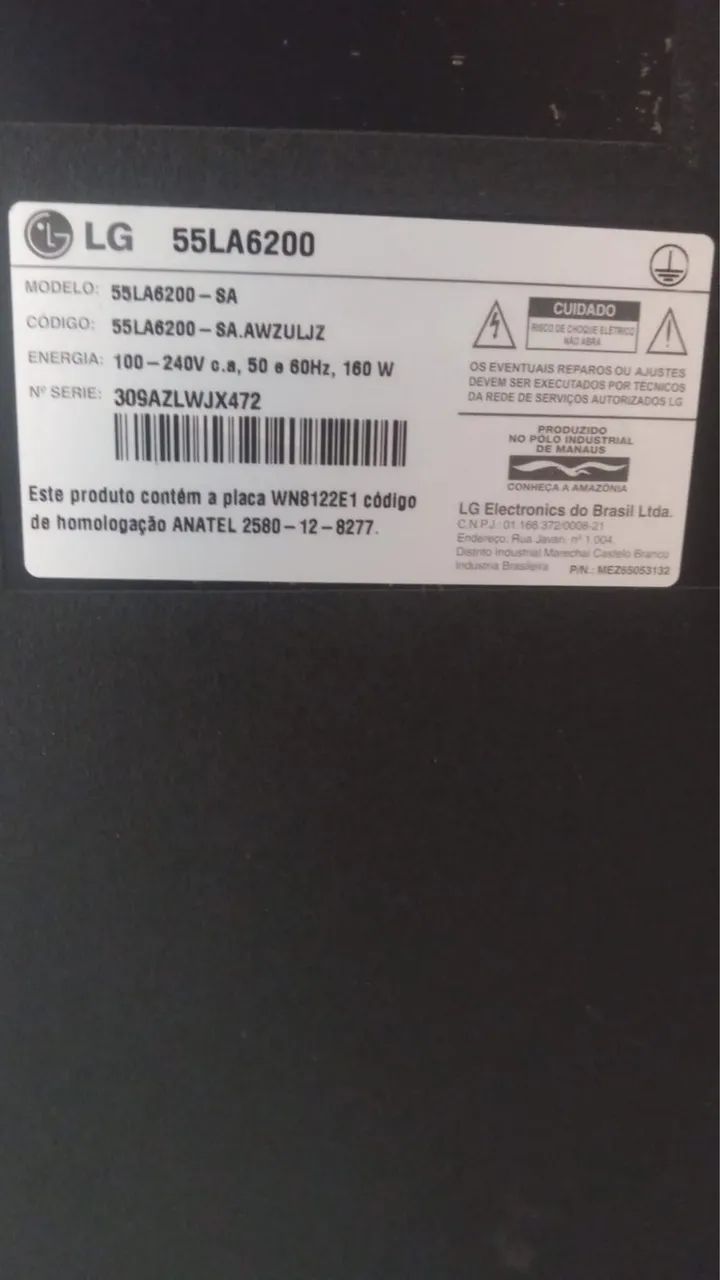 TV 55 POLEGADAS COM A TELA QUEBRADA 