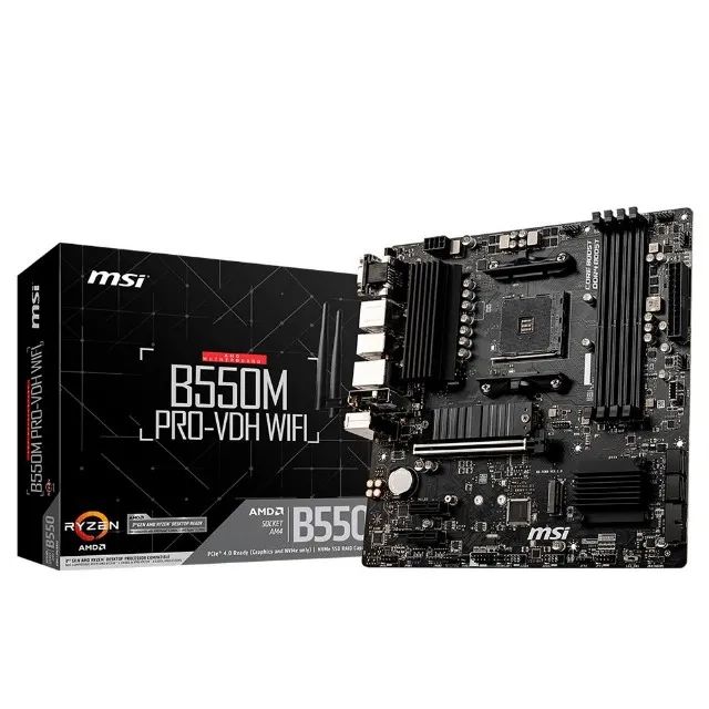 Placa-Mãe MSI B550M Pro-VDH WiFi, AMD AM4, mATX - Foto 2