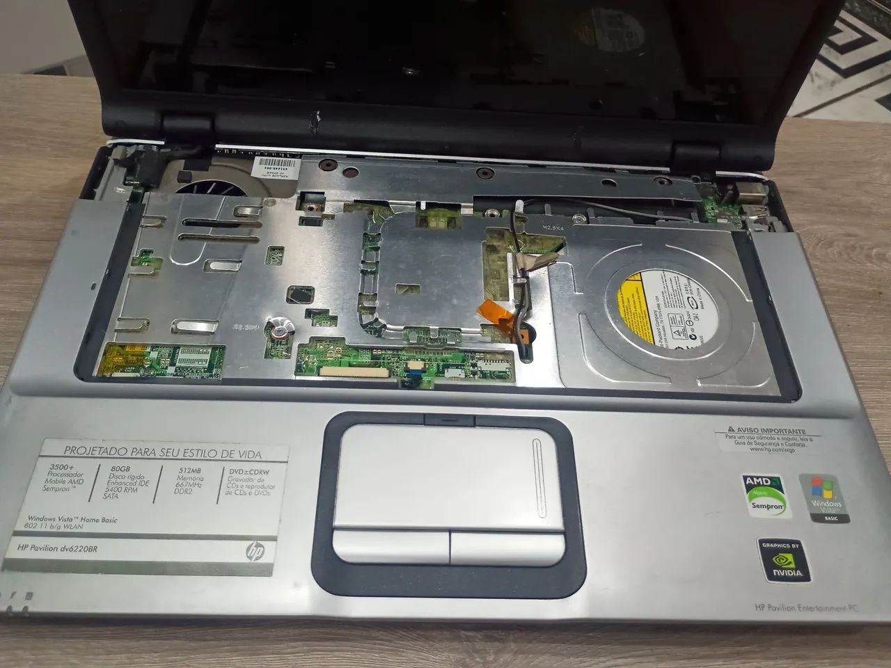 Notebook Hp pavilion entertainment para retirar peças  - Foto 2