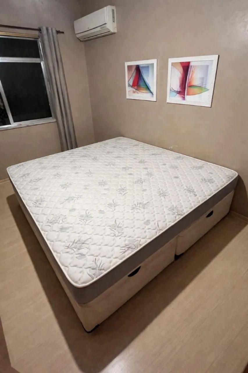 Cama Box King Size Com Baú Gigante Com Colchão - Foto 3