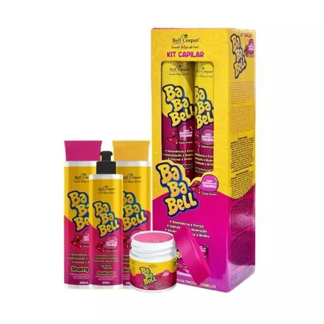 Kit Capilar BabaBell Tutti com 4 Itens (Cheirinho de Babalu).