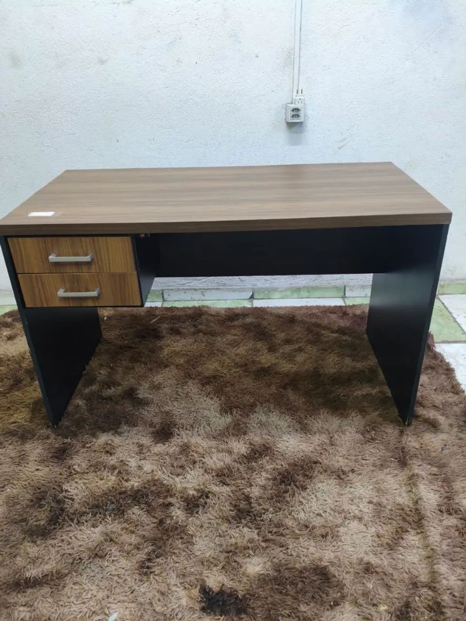 Mesa Reta Usada - Com 02 Gavetas 