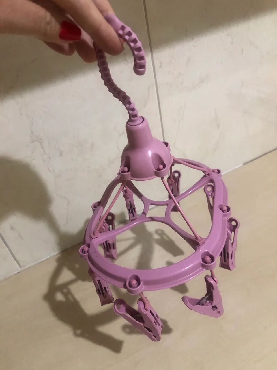 Varal de meias e lingerie 