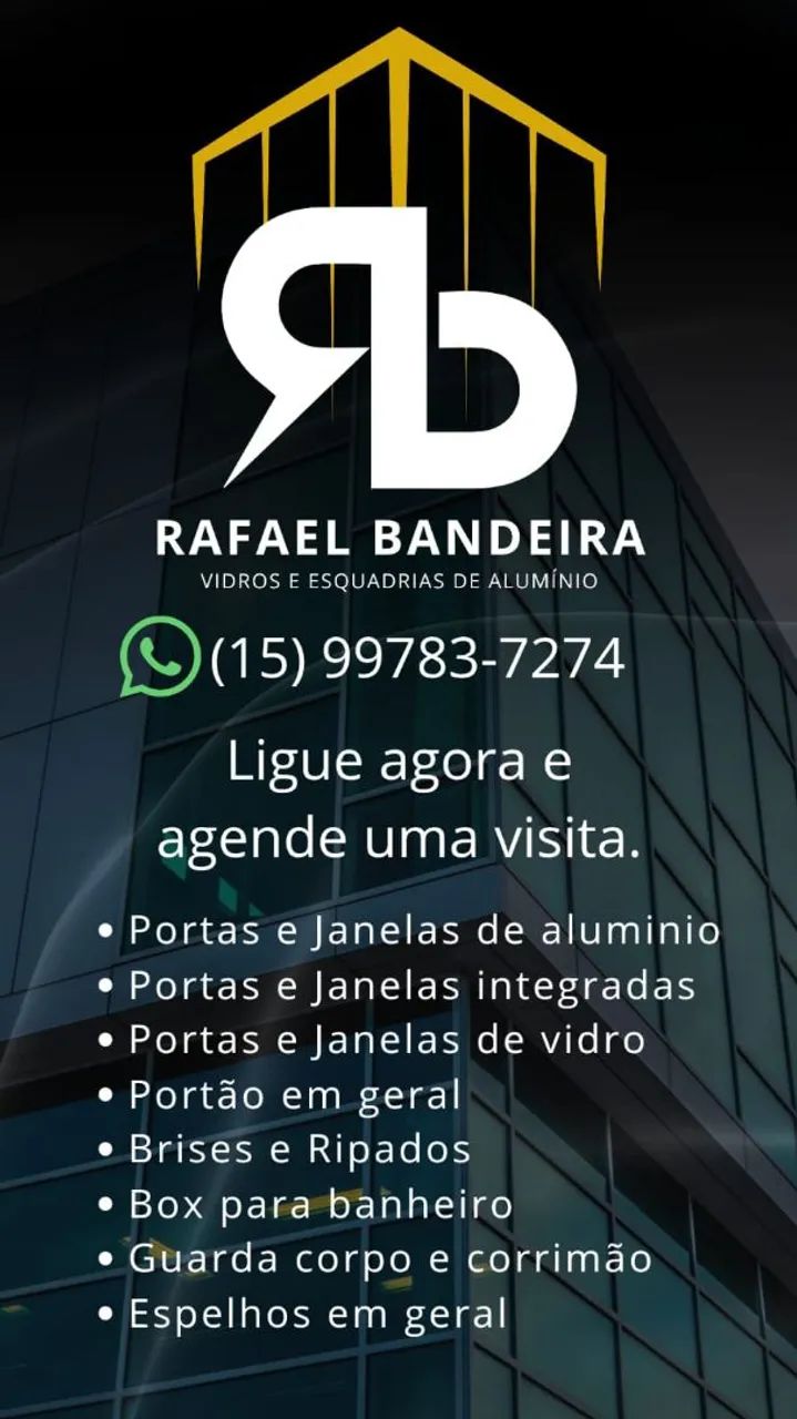 RB VIDROS VIDROS E ESQUADRIAS DE ALUMÍNIO 