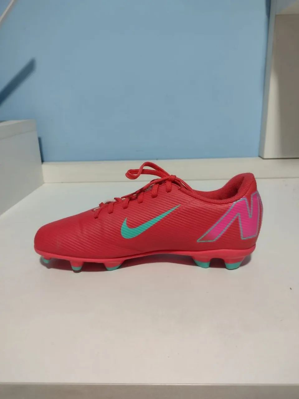 Chuteira Campo Nike Mercurial Vapor 16 Club Masculina Laranja - Foto 4